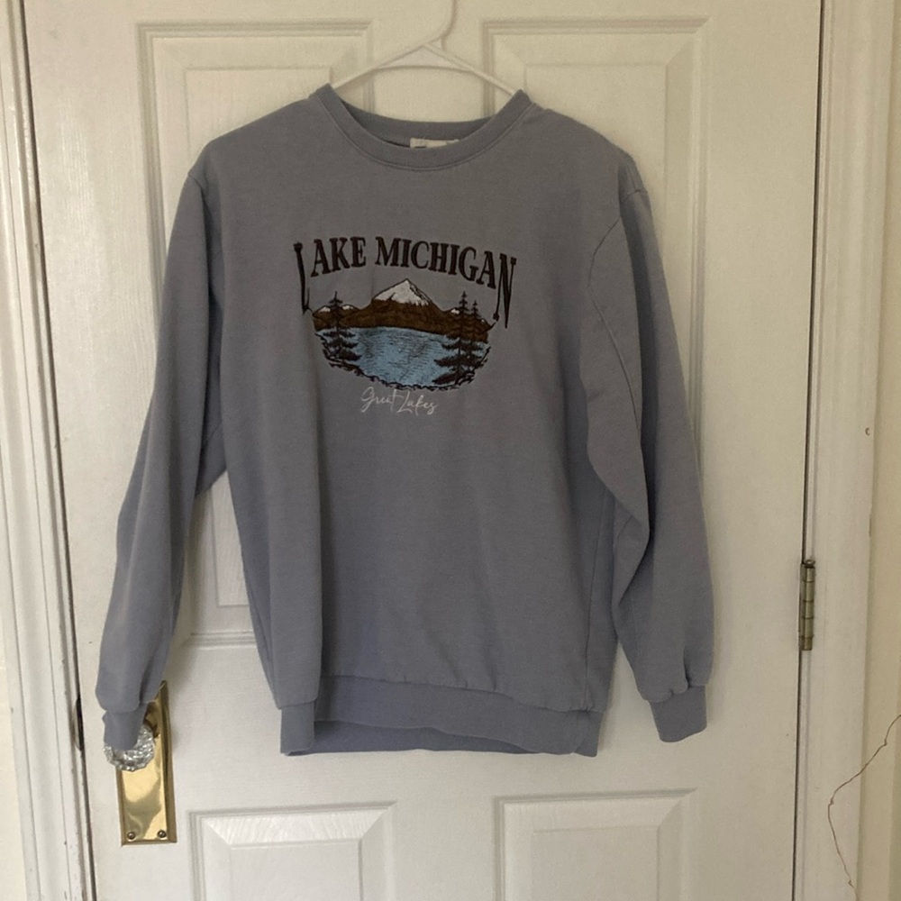 Lake Michigan Light Blue Sweater
